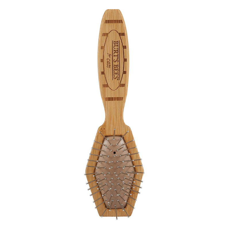 [Australia] - Burt's Bees for Pets Bamboo Grooming Tools for Cats | Cat Brushes Remove Mats, Tangles and Loose Hair with Minimal Effort and Comfort | Suitable for Long or Short Hair Double Sided Pin & Bristle Brush 