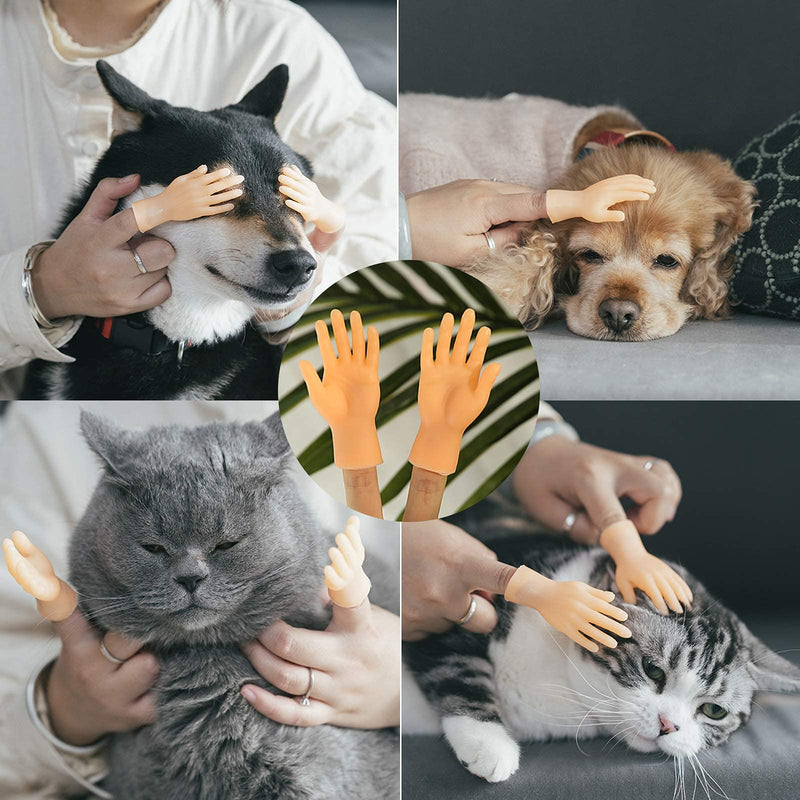 GenericBrands Mini Hand cat Toy pet Massage Gloves Suitable for Cats Dogs, Comfortable Massage Fur pet cat and Dog Toys Cat Massage Mini Gloves - PawsPlanet Australia