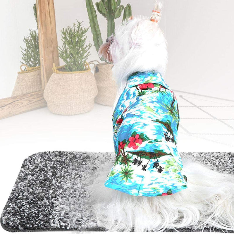 Pet Hawaiian Shirt Fashionable Breathable Dog Summer T-Shirt Comfortable Seaside Resort Style Pet Clothes Puppy Clothing for Small to Medium Dogs Cats(S) S - PawsPlanet Australia