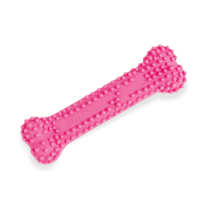 Nylabone Puppy Teething & Soothing Flexible Chew Toy X-Small/Petite - Up to 15 lbs. Pink Chicken Flavor X-Small/Petite - Up to 15 lbs. - PawsPlanet Australia