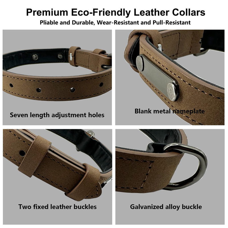Dog Collar Adjustable, Simple, Robust, Weather Resistant for Puppies Small Medium Large Dogs Classic Collar Dog (XS: 1.5CM Wide for 26CM - 35CM Neck, Brown-New) XS: Adjustable 26CM-35CM, Width 1.5cm - PawsPlanet Australia