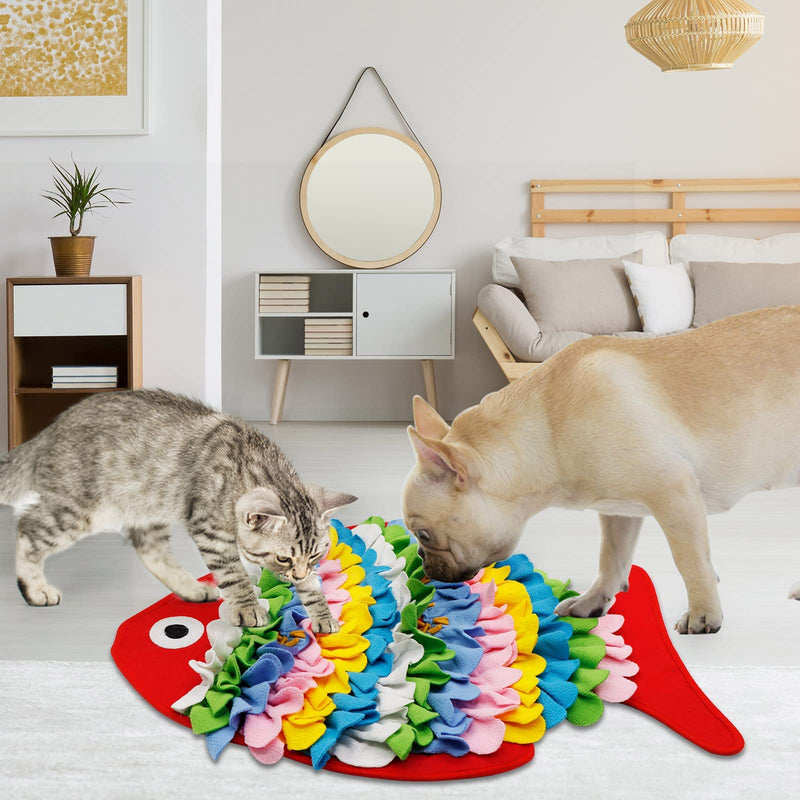 Pet Snuffle Mat for Dogs, Cat Puzzle Toys , Interactive Feed Game for Boredom, Foraging Toys for Dogs, Dog Puzzle Toys, Encourages Natural Foraging Skills , for Feeding Dog Toys Stress Relief - PawsPlanet Australia