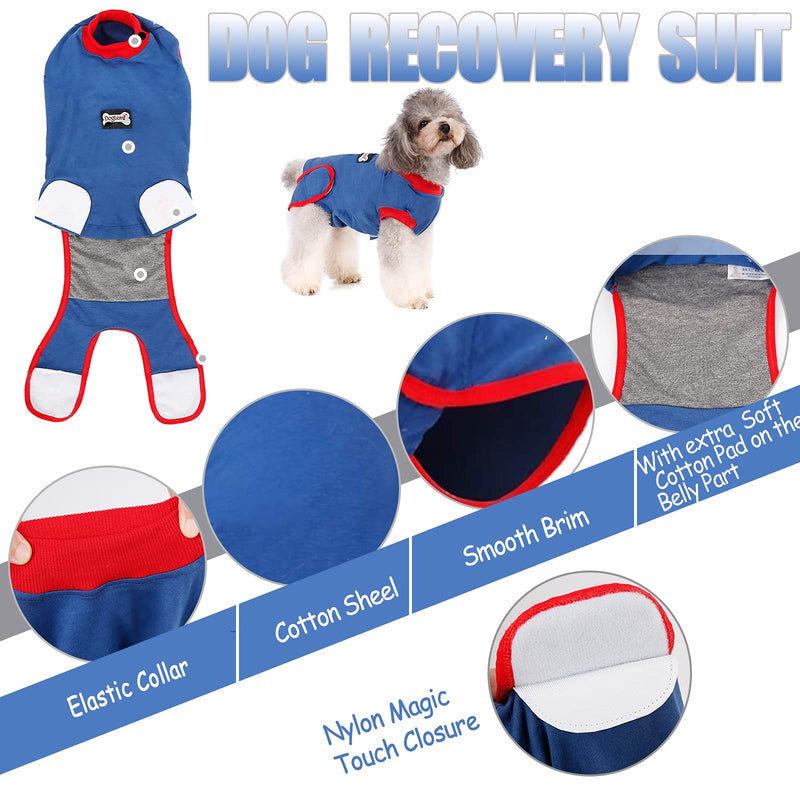 Recovery Suit for Dogs After Surgery, Dog Recovery Suit for Male Female Abdominal Wounds or Skin Diseases, E-Collar Alternative Breathable Dog Surgery Recovery Suit for Anti Licking Wounds(XS Blue） XS - PawsPlanet Australia