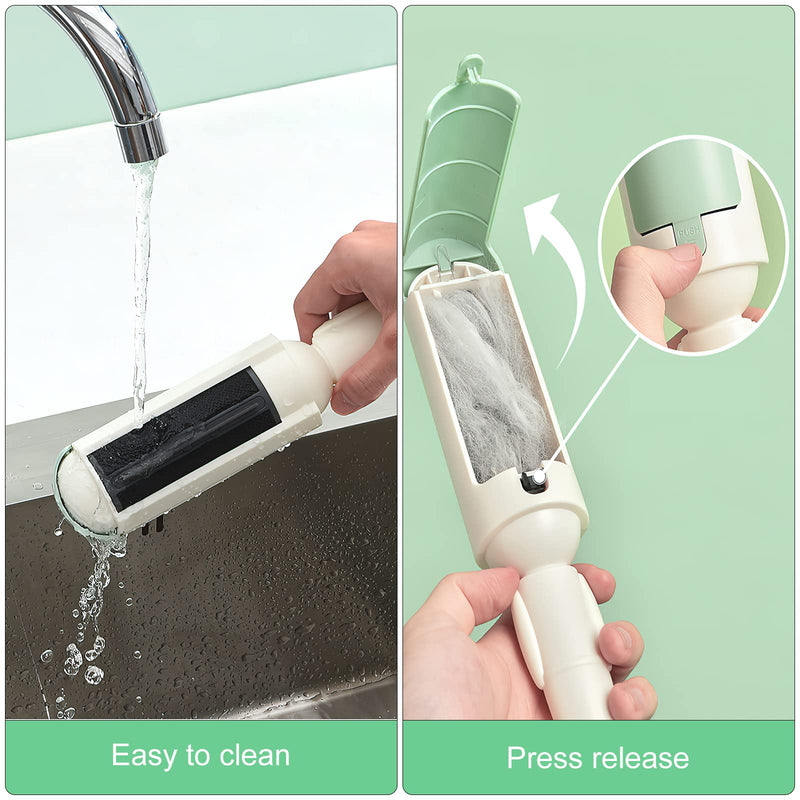 Pet Hair Remover Roll, Reusable Lint Rollers for Pet Hair, Pet Hair Remover Lint Roller, Cat Hair Remover, Remover, Lint Roller Pet Hair (Green) Green - PawsPlanet Australia