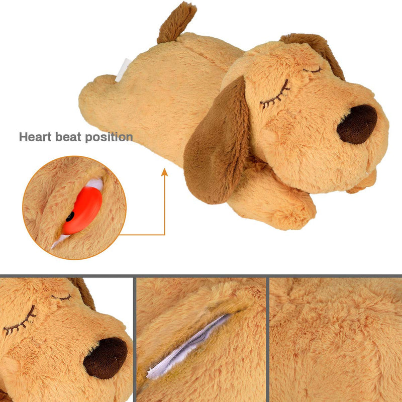 E-More Puppy Toy with Heartbeat, Puppies Separation Anxiety Dog Toy Soft Plush Sleeping Buddy Behavioral Aid Toy Puppy Heart Beat Toy for Puppies Dog Pet - PawsPlanet Australia