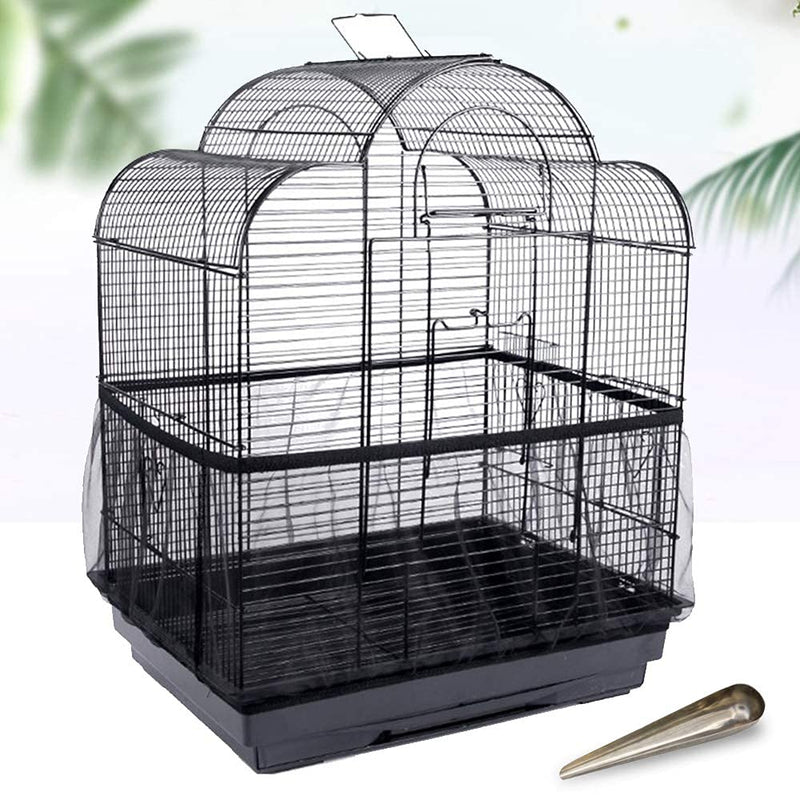 ZAP Extra Large Size Universal Bird Cage Guard Net Cover Seed Catcher with 1pcs of Feeding Spoon,Nylon Mesh Soft Airy Bird Cage Net Skirt for Round Square Cages - PawsPlanet Australia