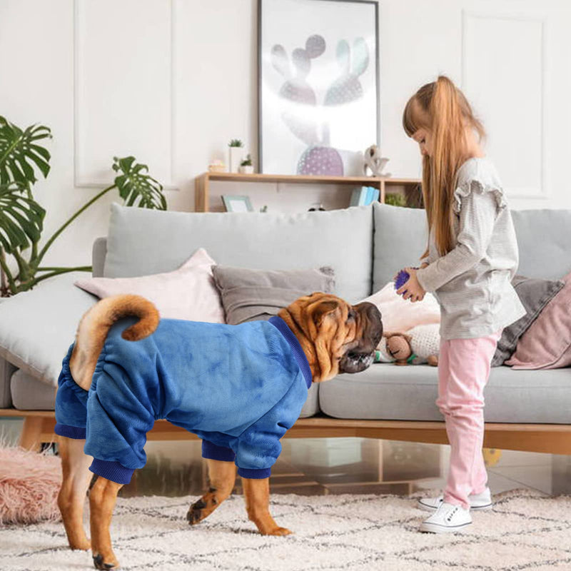 Hjyokuso Dog Tie Dye Hoodie, Dog Pajamas Soft Onesies Dog Pjs for Small Medium Dogs Boys Girls Spring Winter Shirts Cotton Pet Clothes Jumpsuits Puppy Apparel XX-Small Blue - PawsPlanet Australia