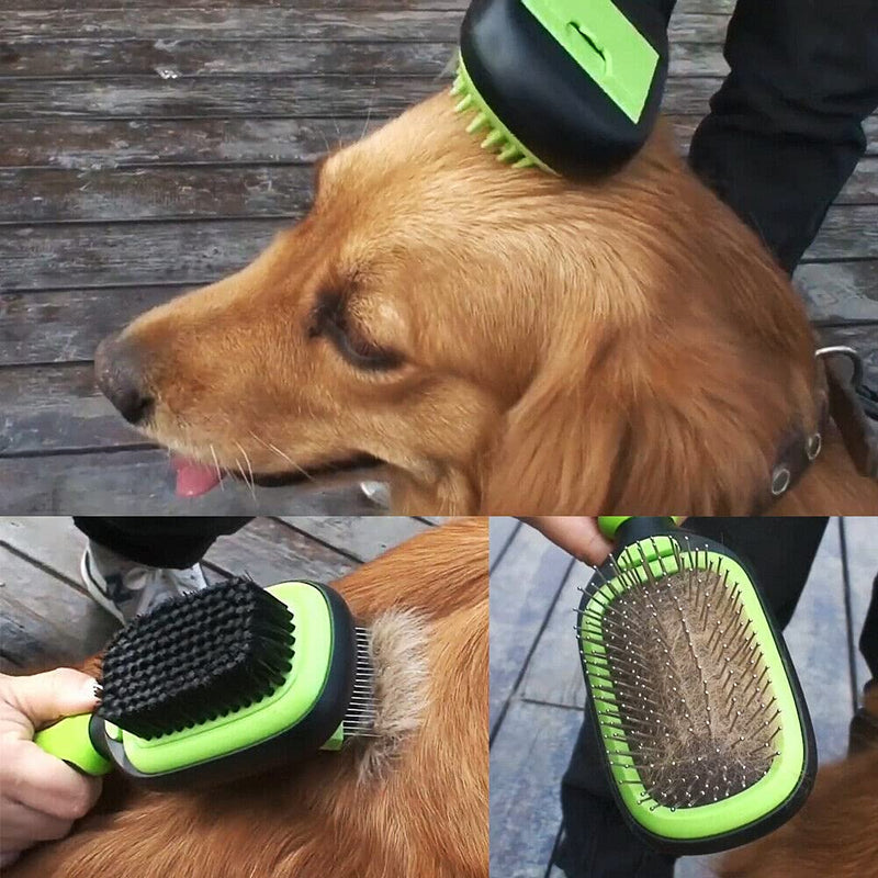 EMK Sports Dog Brush & Cat Brush 5 in 1 Pet Grooming Kit Shedding De-matting Slicker Comb For Undercoat Long Short Haired Small Medium Large-Pet Hair Remover Dog Accessories - PawsPlanet Australia
