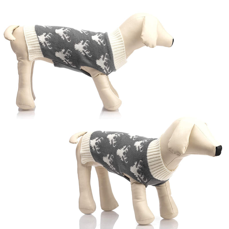 Hollypet Small Dog Jumper, Puppy Jumper Knitted Cat Jumper Sweater Warm Soft Puppy Clothes Winter Pet Coat for Cats Puppy Small Dogs (Deer,XS) XS Deer - PawsPlanet Australia