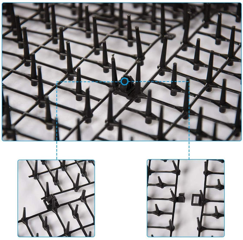 Kyrieval Thorn Grid Animal Barrier Garden Cat Animal Repellent Scat Spike Mat, Anti-Cat Network Digging Stopper Prickle Strip Home Spike Mat 1 PACK - PawsPlanet Australia