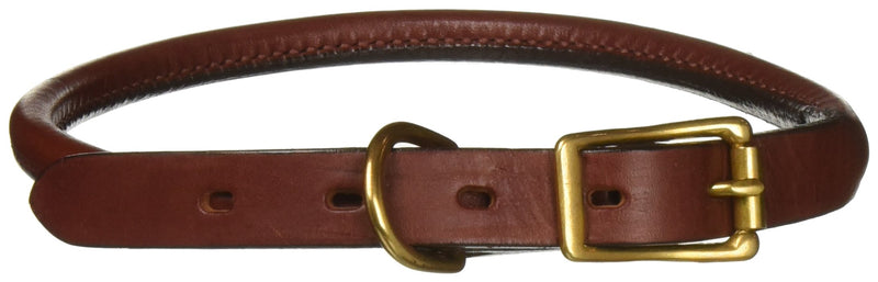 [Australia] - Mendota Rolled Leather Dog Collar 3/4-Inch by 22-Inch 