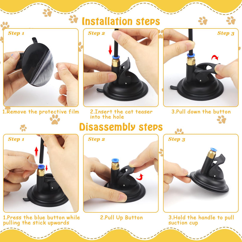 Interactive Cat Toy Intelligence Cat Toy Interactive Cat Fishing Rod Stable Cat Toys with Feathers and Suction Cup Simucatstick Kitten Wand Butterfly for Large Small Cats (Style 2) Style 2 - PawsPlanet Australia