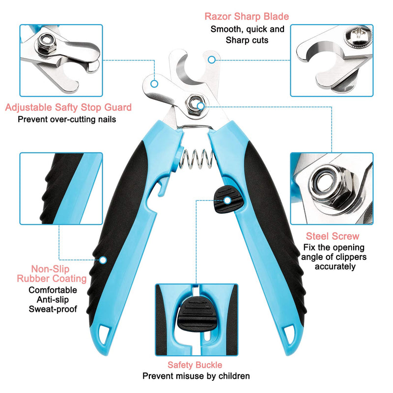 Kasimir Professional Claw Scissors for Dogs and Cats Stainless Steel Claw Care in Pet Salon - Claw Cutter Claw File Claw Pliers with Safety Protection for Large & Medium Pets Model B - PawsPlanet Australia