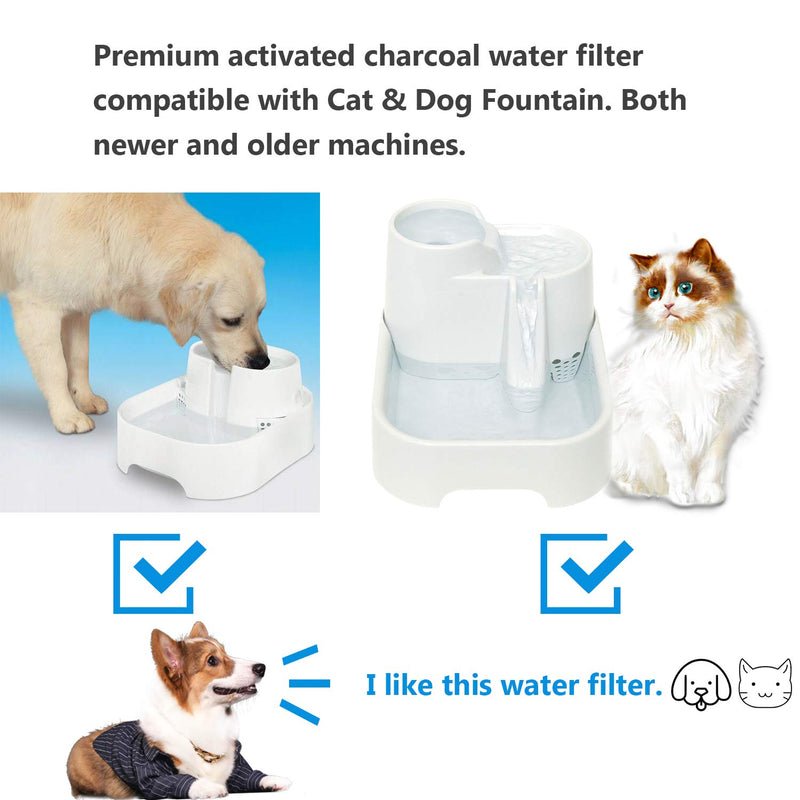 It's Pure 12 Pack Water Filter Compatible with Cat Dog Fountain Mate Pet Cartridges Filter Replacement - PawsPlanet Australia