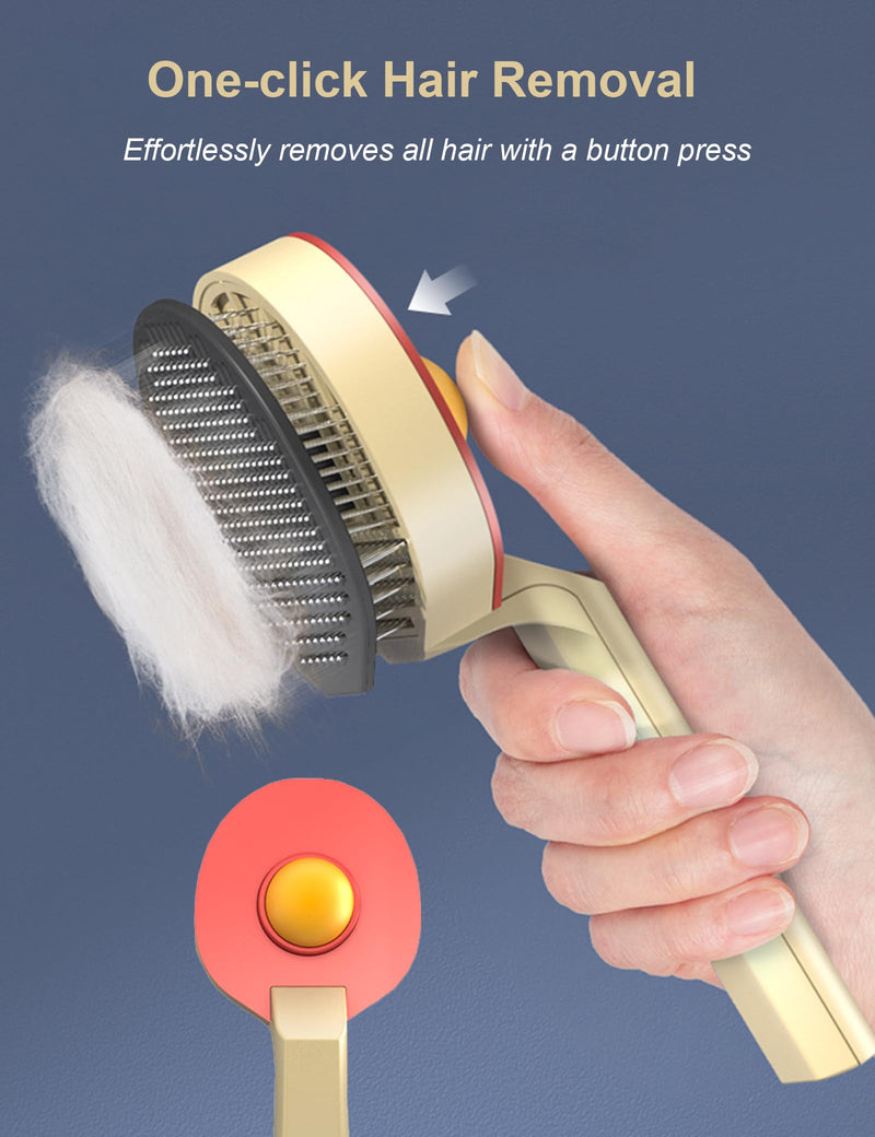 ZEWZE Cat Brush Dog Brush, Table Tennis Pet Brush, Self-Cleaning Brush for Pet Grooming to Remove Loose Fur and Dirt, for Long Hair and Short Hair... - PawsPlanet Australia