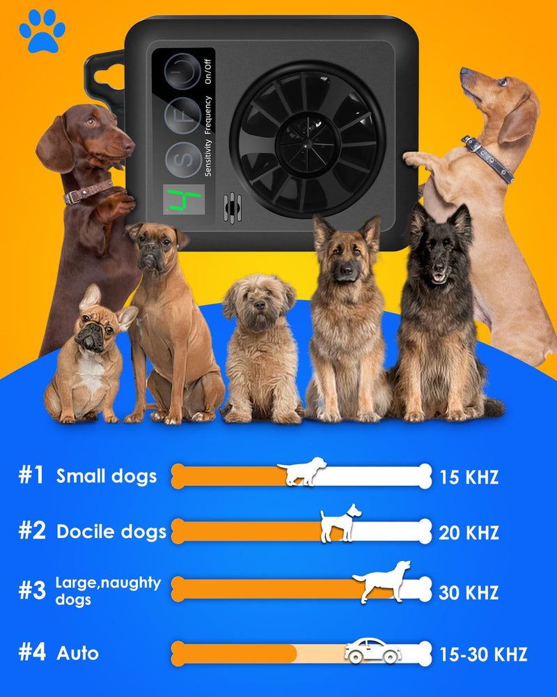 Anti Barking Device, 50FT Dog Barking Control Devices with 3 Adjustable Levels, Rechargeable Ultrasonic Dog Bark Deterrent Behavior Training for Almost Dogs, Stop Barking Neighbors Dog Silencer - PawsPlanet Australia