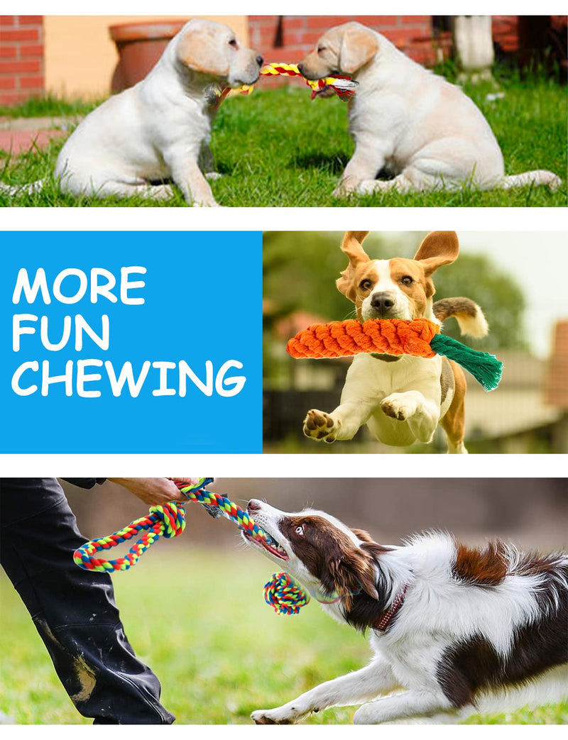 Decyam Dog Toy Dog Chew Toy Ropes, Puppy Cotton Rope Toy for Small Dogs, Interactive Dog Toy for Boredom (4 Pack) 4 Pack - PawsPlanet Australia