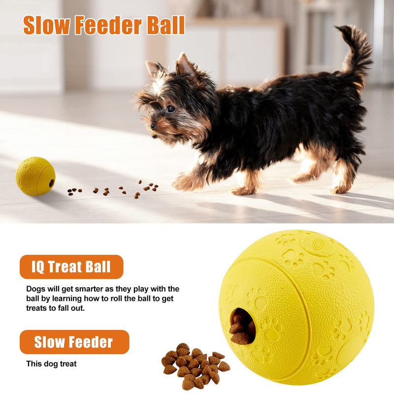 Hestya 6 Pieces Interactive Dog Ball Toys with Different Functions Squeaky Dog Ball Dog Chew Ball Spiky Lighting Dog Ball Bouncy Dog Ball Food Treat Dispenser Ball Teething Ball for Small Dogs - PawsPlanet Australia