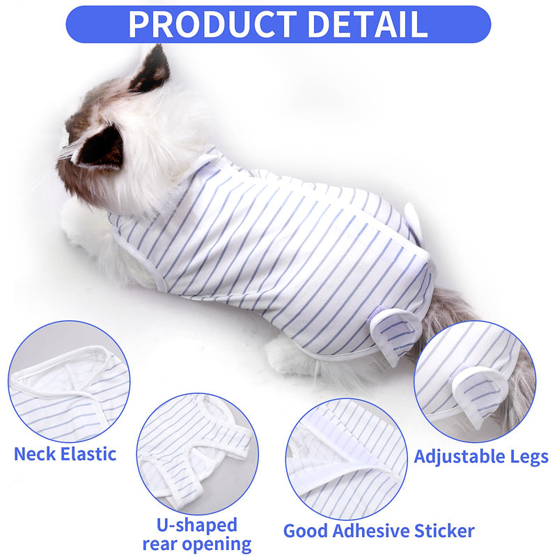 cobee Professional Cat Recovery Suit for Abdominal Wounds or Skin Diseases Cat Surgery Recovery Suit Soft E Collar Cone Alternative Cat Onesie after Surgery (Size L) L Size - PawsPlanet Australia