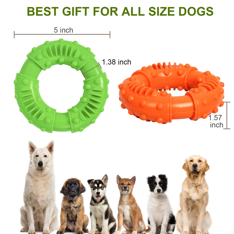 Dog toy chew toy dogs, dog toy for strong chewers ring toy dog, dog toy indestructible training toy teeth cleaning natural rubber toy for large medium dogs - PawsPlanet Australia