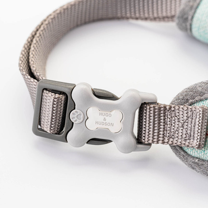 HUGO & HUDSON Tweed Vest Dog Harness - Adjustable Rear Buckle No Choke Harnesses for Training and Walking - Comfortable Soft Padding - Aqua Checked - XS - PawsPlanet Australia