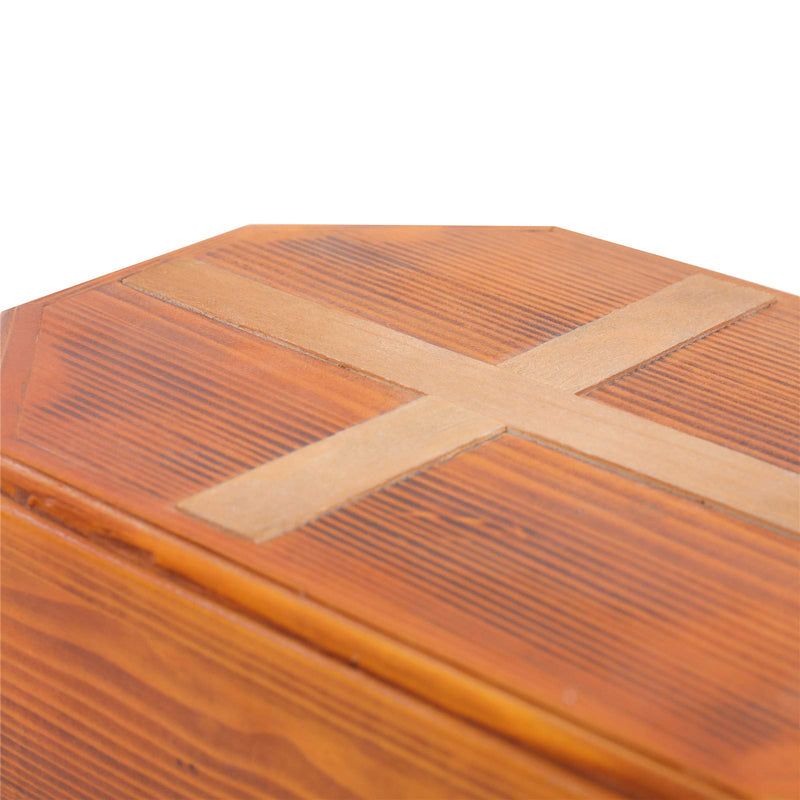 Large Pet Urns Ash Urn for Dogs Cats Wooden Pet Memorial Keepsake Urn with Pious Cross Ornament Storage Box - PawsPlanet Australia