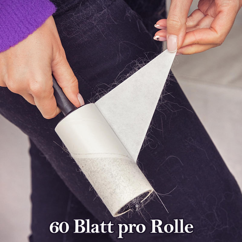 8 rolls of lint roller for clothing, lint roller for animal hair, 480 sheets of self-adhesive paper with 1 dispenser, lint rollers for clothing, sofa, carpet, hair, dust, dog fur, cat fur, bed - PawsPlanet Australia