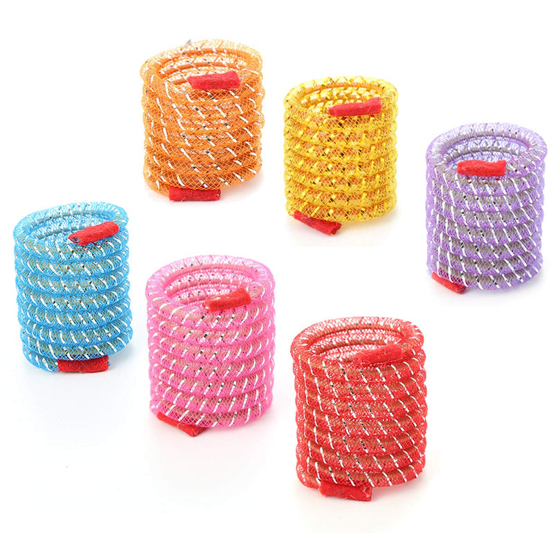 ASFINS Cat Spring Toys, 9 Pcs Colorful Spring Cat Toy Mesh Tube Coil Spiral Springs Cat Toys Kitten Toys for Cat Kitten Pets (3.2cm x 4cm) - PawsPlanet Australia