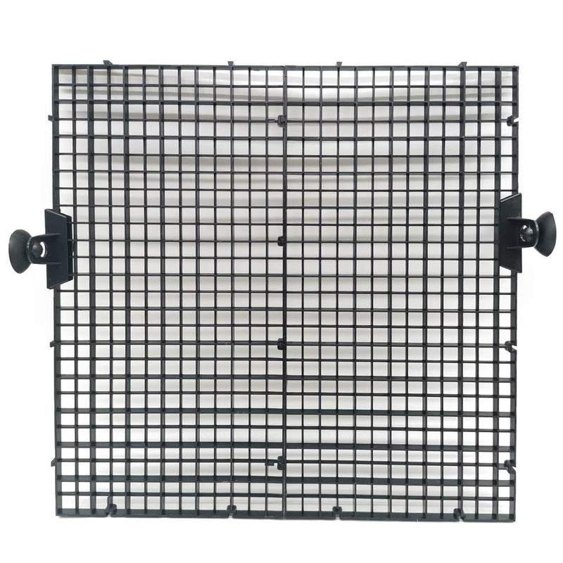 TIHOOD 4PCS Aquarium Divider Tray Plastic Grid Aquarium Egg Crate Light Diffuser, Fish Tank Divider Filter Bottom Isolation with 8PCS Sucker Clip - PawsPlanet Australia