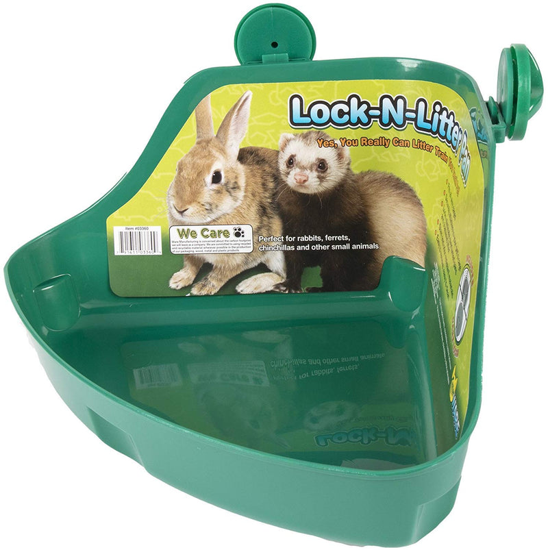 (2 Pack) Ware Manufacturing Plastic Lock-N-Litter Pan for Small Pets - Size Regular - PawsPlanet Australia