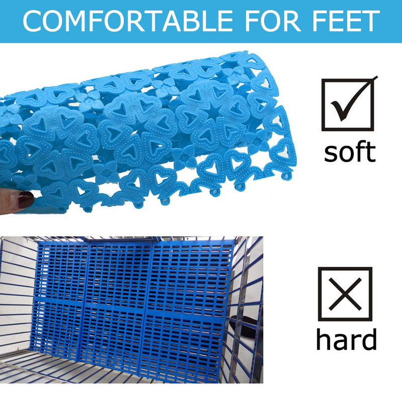 [Australia] - Rabbit Cage Mat Floor Plastic Mats Feet Pads for Pet Cats Dogs Bunny Hamster Rat Chinchilla Guinea Pig (4 Pack) 