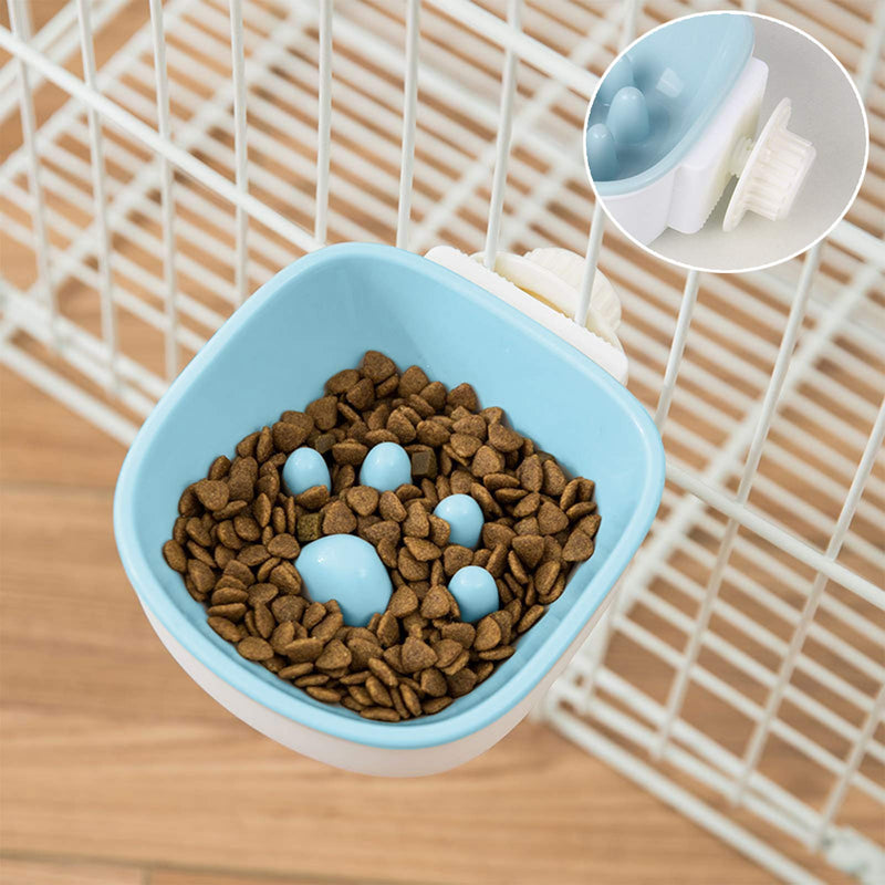 MEKEET 2-in-1 Dog Bowl Pet Hanging Bowl Dog Slow Feeder Bowl ,Crates Bowl & Cages Bowl for Dogs,Cats,Rabbits, Birds, Hamsters, Ferrets - PawsPlanet Australia