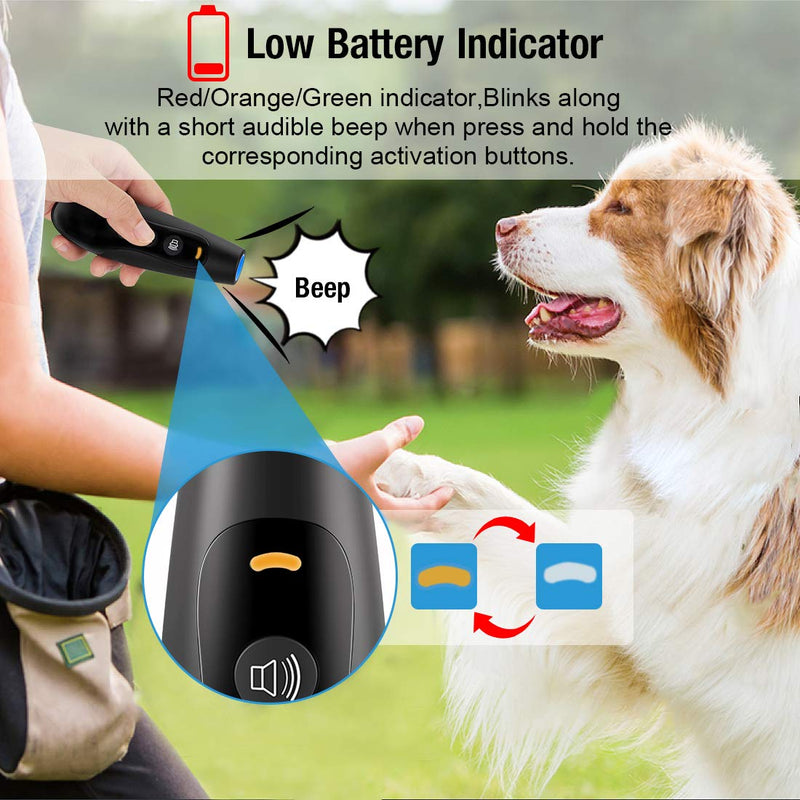 [Australia] - VEARMOAD Ultrasonic USB Rechargeable Dog Bark Control Deterrent Device, Portable 2 in 1 Dog Anti Barking Devices Dog Trainer of 16.5 Ft Control Distance, No Barking Device Outdoor Indoor 