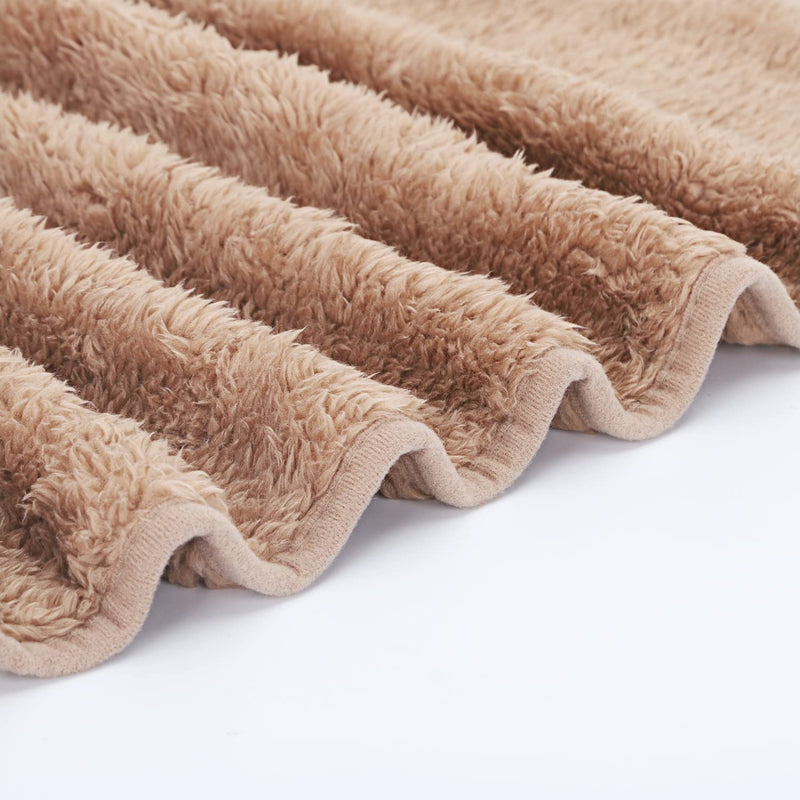 Nobleza Dog Blanket 100x80cm Fluffy Fleece Pet Blankets for Cat Puppy Washable Soft Warm Kitten Sleep Mat Bed Pad Brown M 100*80cm Brown - PawsPlanet Australia