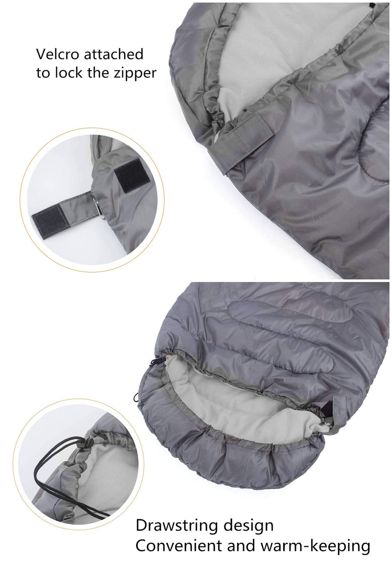 [Australia] - Cheerhunting Dog Sleeping Bag Waterproof Travel Large Portable Dog Bed with Storage Bag for Indoor Outdoor Warm Camping Hiking Backpacking L Grey 