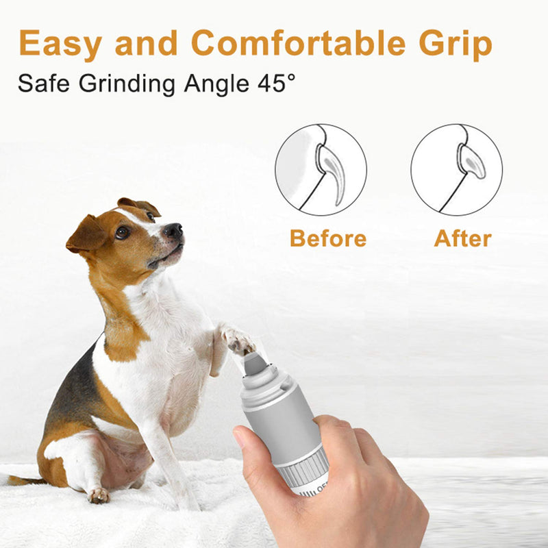 [Australia] - Leremon Electric Dog Nail Grinder, Quiet Pet Nail Grinder, Dog Nail Trimmer with Stepless Speed, Pet Nail Grinder for Dogs Cats Birds 