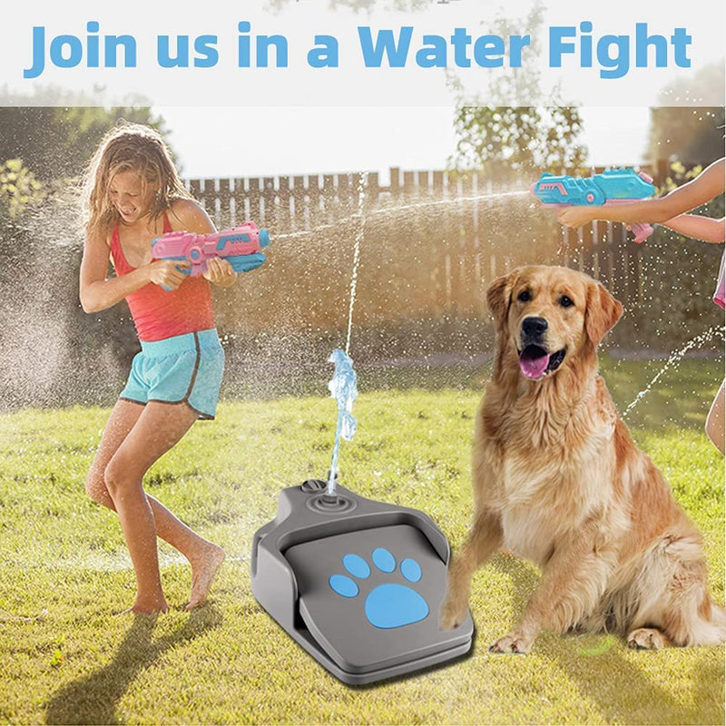 Dog Water Fountain Step on Dog Sprinkler Toy, Dog Drinking Fountain Paw Activated Dog Watering Dispenser with 3 Nozzles, 9.8ft Hose & 2-Way Splitter for Small Medium Large Dogs Outdoor - PawsPlanet Australia