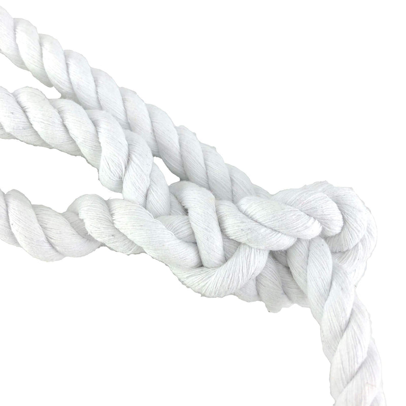 14mm Optic White Natural Cotton Plain Show Rope Halter x 10 Foot, Cow Sheep Horse Animal - PawsPlanet Australia