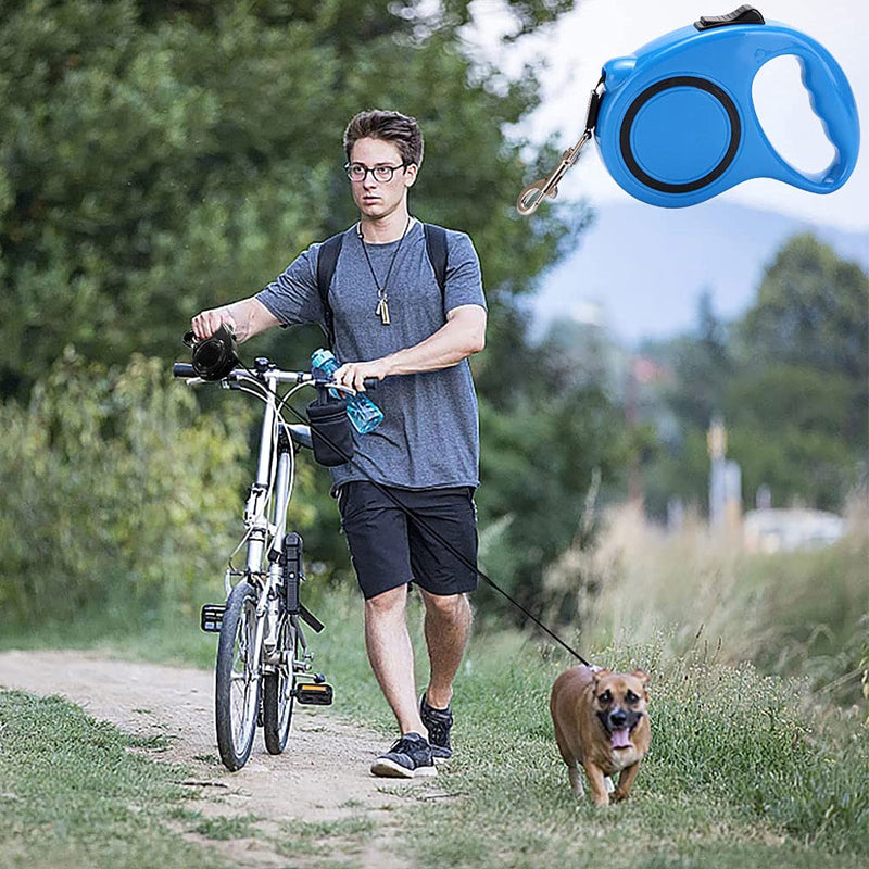 Dog leash, blue retractable dog leash, retractable dog leash, nylon retractable dog leash, retractable mystery dog leash, suitable for medium and large pets - PawsPlanet Australia