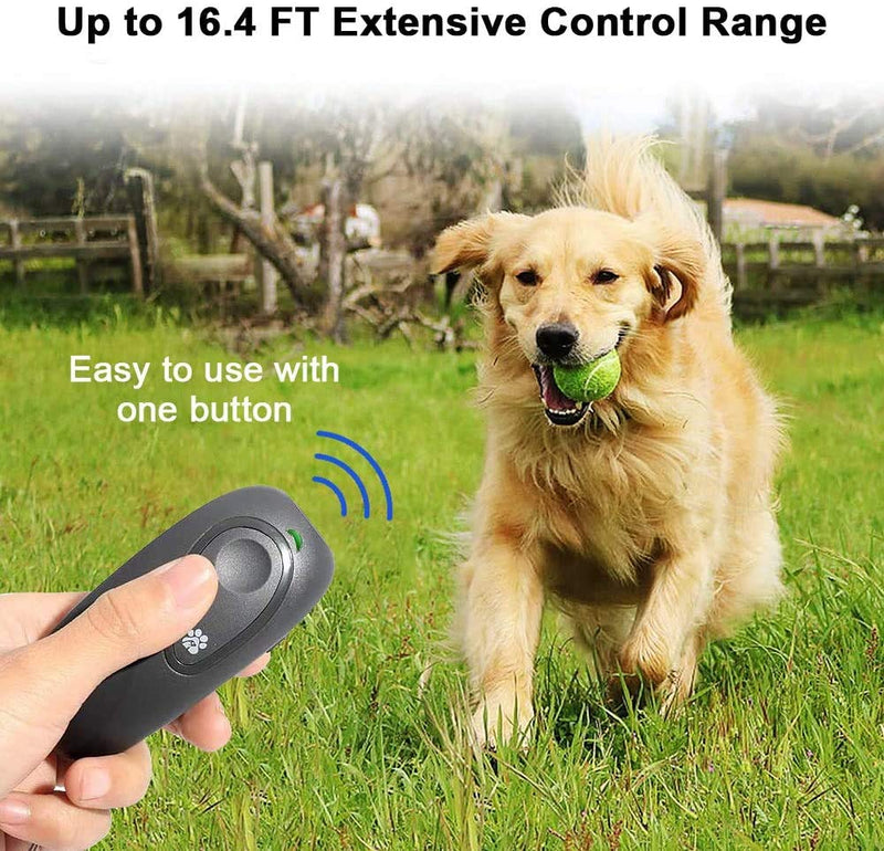 GOFUN Anti Barking Device Ultrasonic Dog Bark Deterrent Ultrasonic Dog Barking Control Devices and 2 in 1 Dog Training Aid Control Range of 16.4 Ft Handheld Dog Bark Trainer Stop Barking (Black2) - PawsPlanet Australia