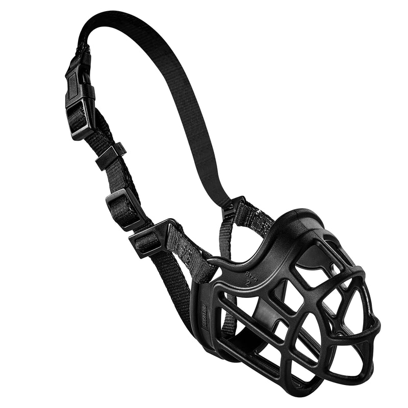 OneTigris muzzle, soft muzzle for dogs, durable rubber, adjustable webbing, suitable for muzzles of medium and large dogs, preventing barking, biting and chewing (S) S - PawsPlanet Australia