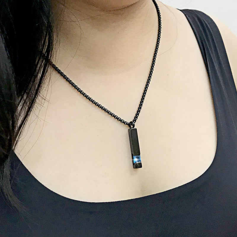 Birthstone Cuboid Locket Urn Necklaces for Ashes Cremation Jewellery Urns for Human Ashes Memorial Urn Keepsake Pendant April - PawsPlanet Australia