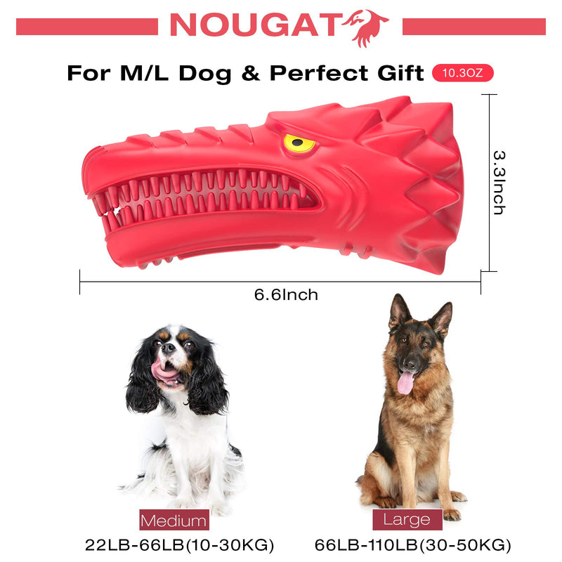 NOUGAT Dog Toys for Aggressive Chewers Large Breed, Squeaky Dog Toys for Medium Large Dogs, 100% Natural Rubber… Eagle - PawsPlanet Australia