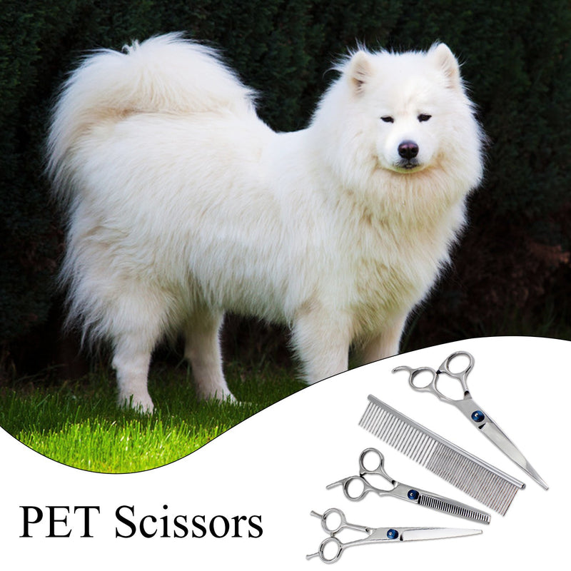 Aussel 7 Inch Professional Pet Dog Grooming Scissors Comb (2 Natural Scissors Set) - PawsPlanet Australia