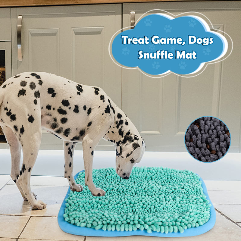 G.C Snuffle Mat for Dogs, Interactive Dog Feeding Mat Nosework Training Game for Boredom Dog Puzzle Toys Encourages Natural Foraging Skills for Small Medium Large Dogs Blue - PawsPlanet Australia