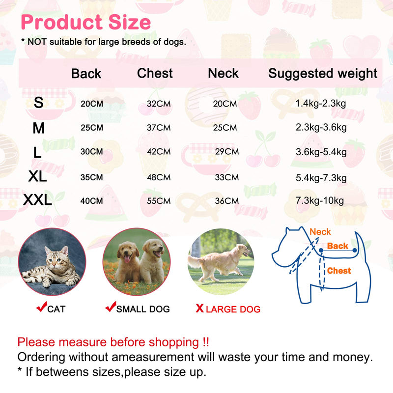 HYLYUN 2 Pack Puppy Pajamas - Cats Onesie Soft Dog Pajamas Cotton Puppy Rompers Pet Jumpsuits Cozy Bodysuits for Small Dogs and Cats S Small (1.4-2.3kg) - PawsPlanet Australia