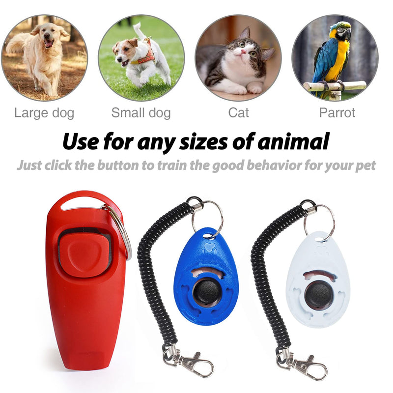 IRYNA Dog Clicker 3 Pcs Dog Training Clickers with Wrist Strap, Clickers for Dog Training, Puppy Clicker Training Kit, Dog Training Clickers, Pet Clicker Pet Trainer - PawsPlanet Australia