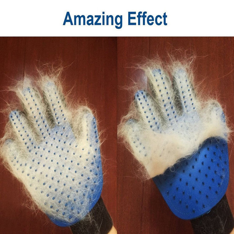 [Upgrade Version] Pet Grooming Glove-Massage Tool Cleaning Shower Gentle Deshedding Brush Hair Remover Mitt with Enhanced Five Finger Design Long & Short Fur Comb for Dogs/Cats One Pair by Meetest - PawsPlanet Australia