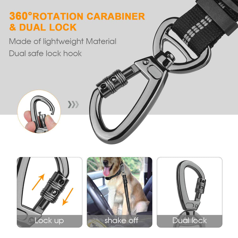 [Australia] - led day Dog Car Harness Dog Seat Belt Adjustable 3-in-1 Cat Pet Dog Car Safety Belt with Hook Latch & Seatbelt Buckle 