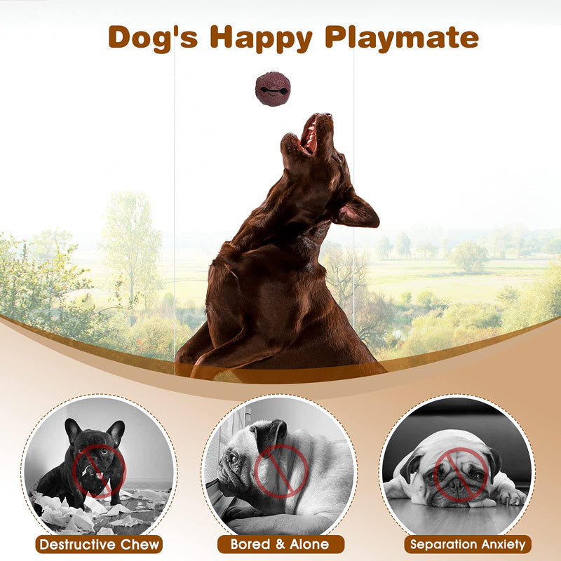 2021 New Dog Toys for Aggressive Chewers Large Breed, Lifetime Replacement Indestructible Dog Toys 100% Natural Rubber Tough Durable Interactive Dog Toys for Large Medium Small Dogs (Pinecone-Brown) Pinecone-Brown - PawsPlanet Australia